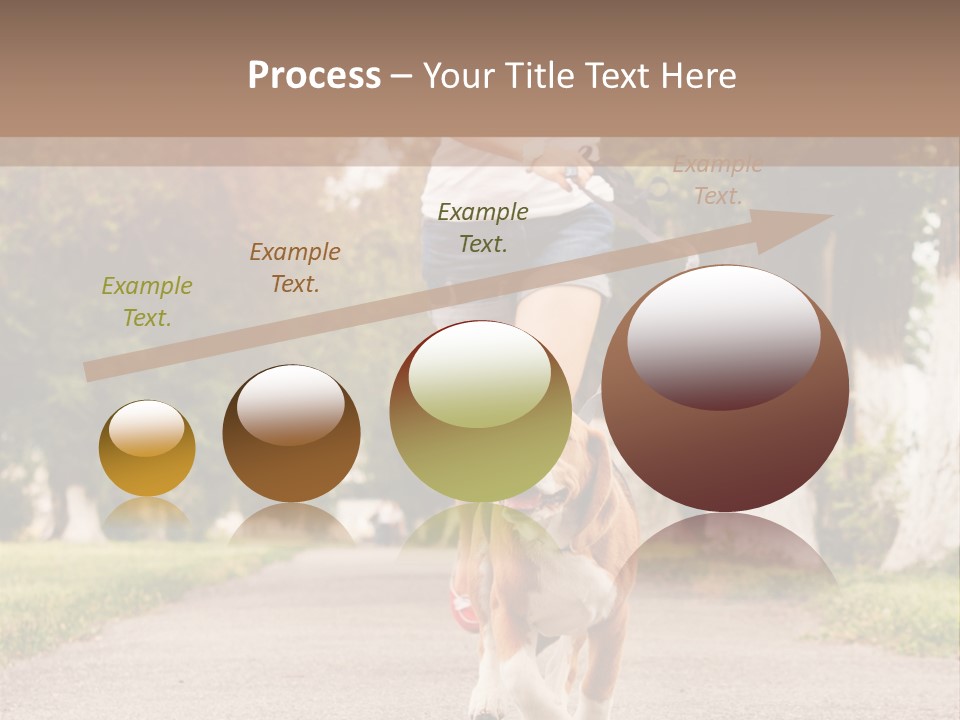 A Woman Running With A Dog On A Leash PowerPoint Template