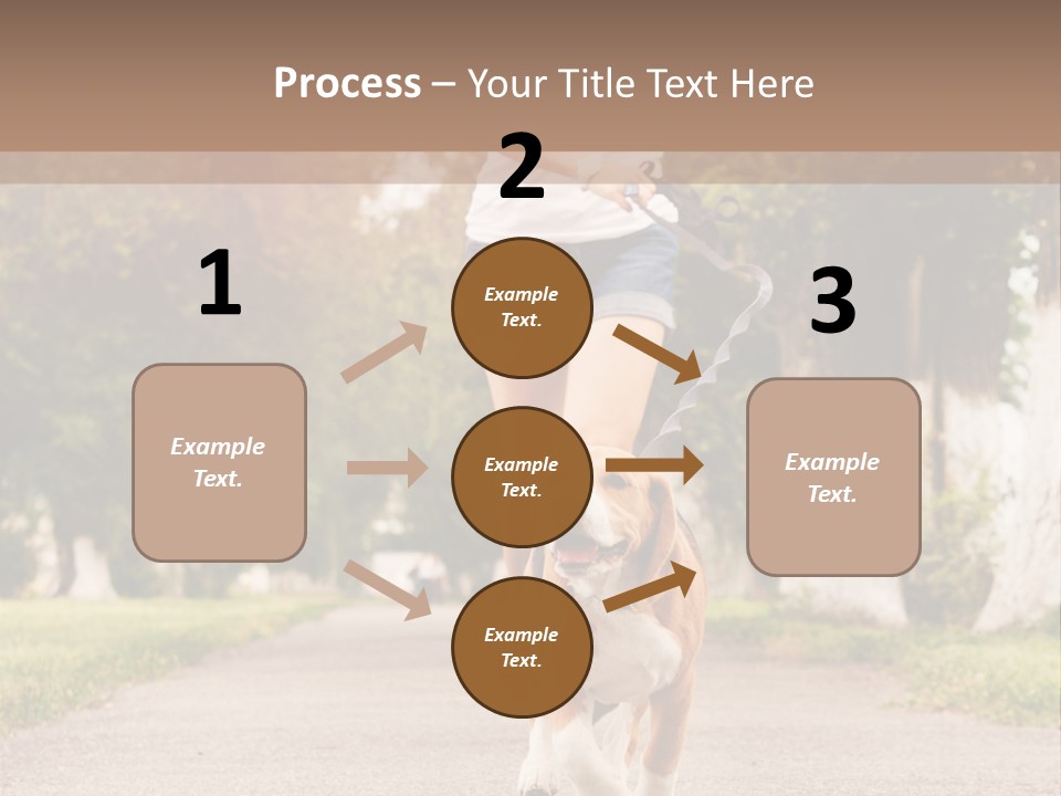 A Woman Running With A Dog On A Leash PowerPoint Template