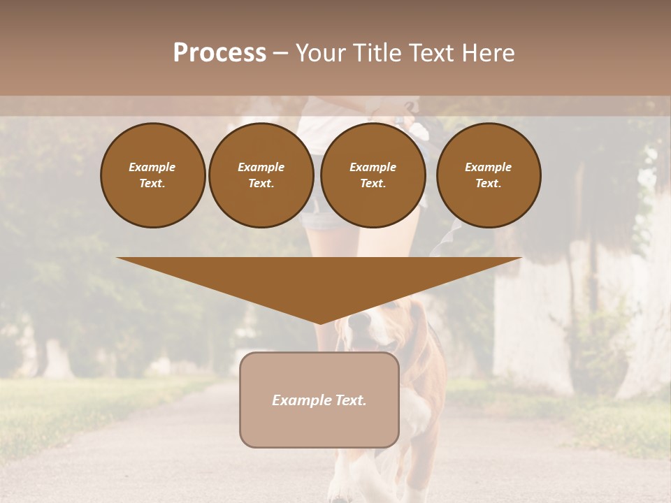 A Woman Running With A Dog On A Leash PowerPoint Template