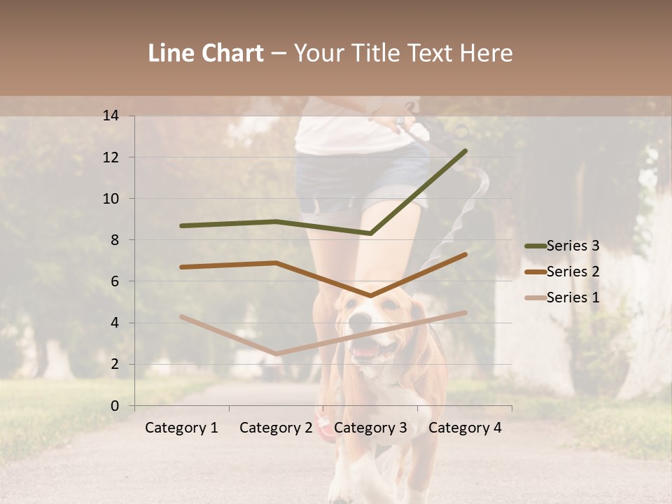 A Woman Running With A Dog On A Leash PowerPoint Template