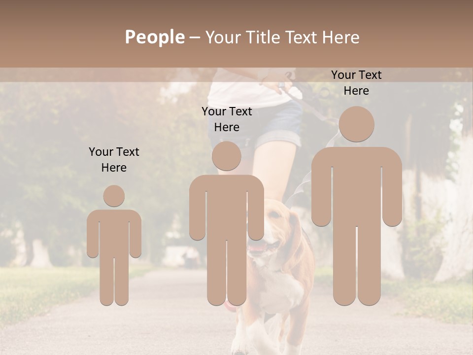 A Woman Running With A Dog On A Leash PowerPoint Template