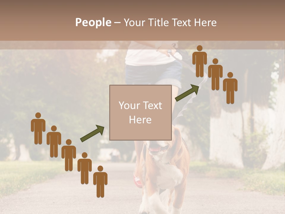 A Woman Running With A Dog On A Leash PowerPoint Template