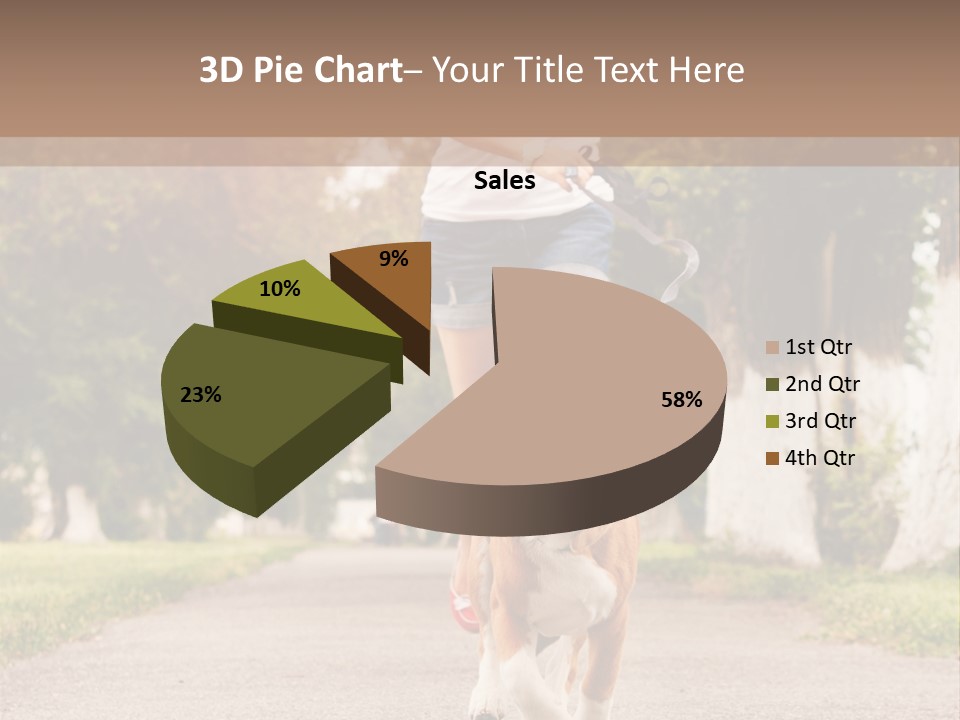 A Woman Running With A Dog On A Leash PowerPoint Template