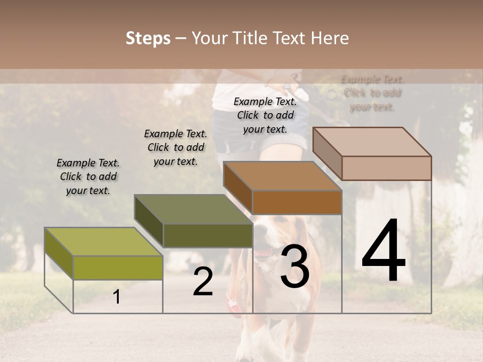 A Woman Running With A Dog On A Leash PowerPoint Template