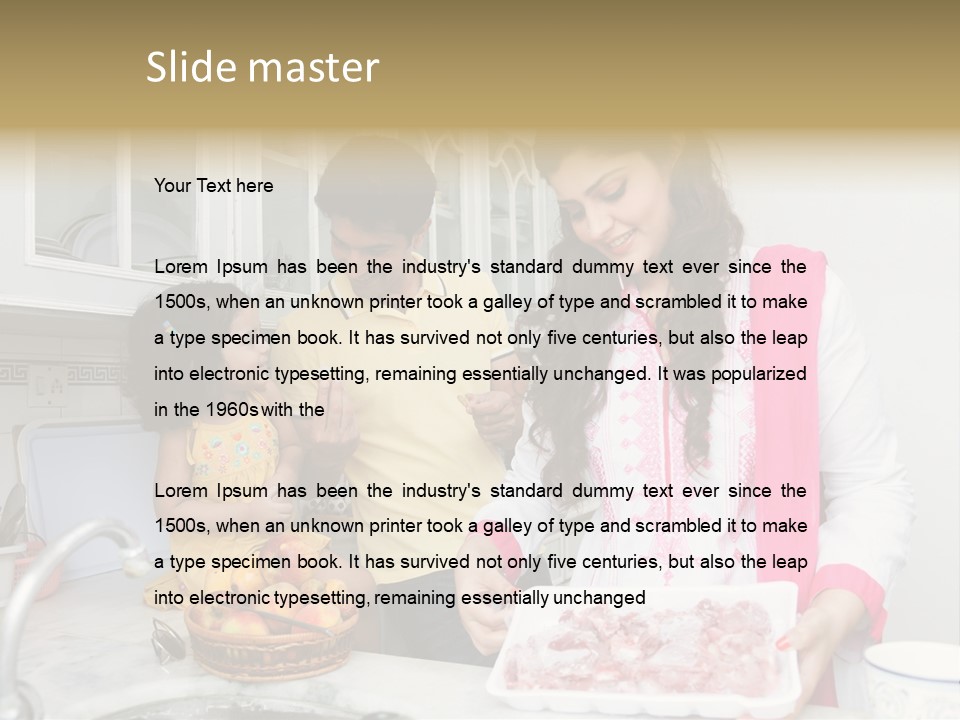 Muslim Family Muslim Girl Homely PowerPoint Template