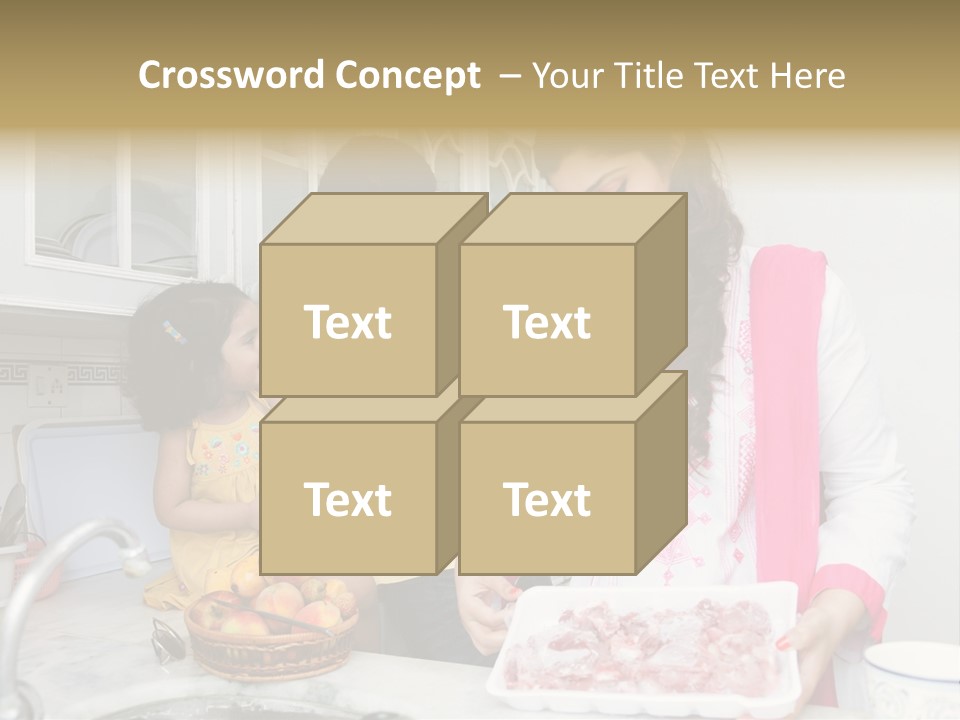 Muslim Family Muslim Girl Homely PowerPoint Template