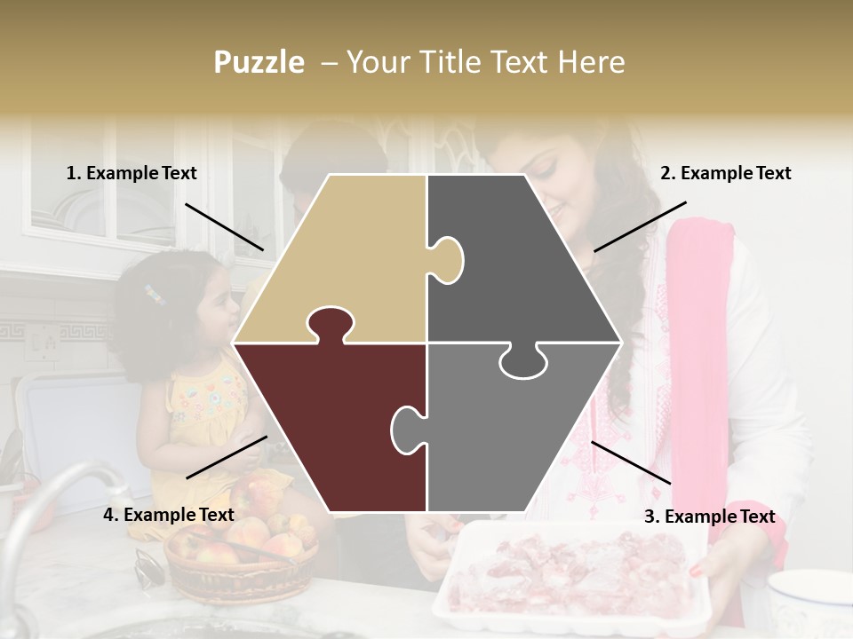 Muslim Family Muslim Girl Homely PowerPoint Template