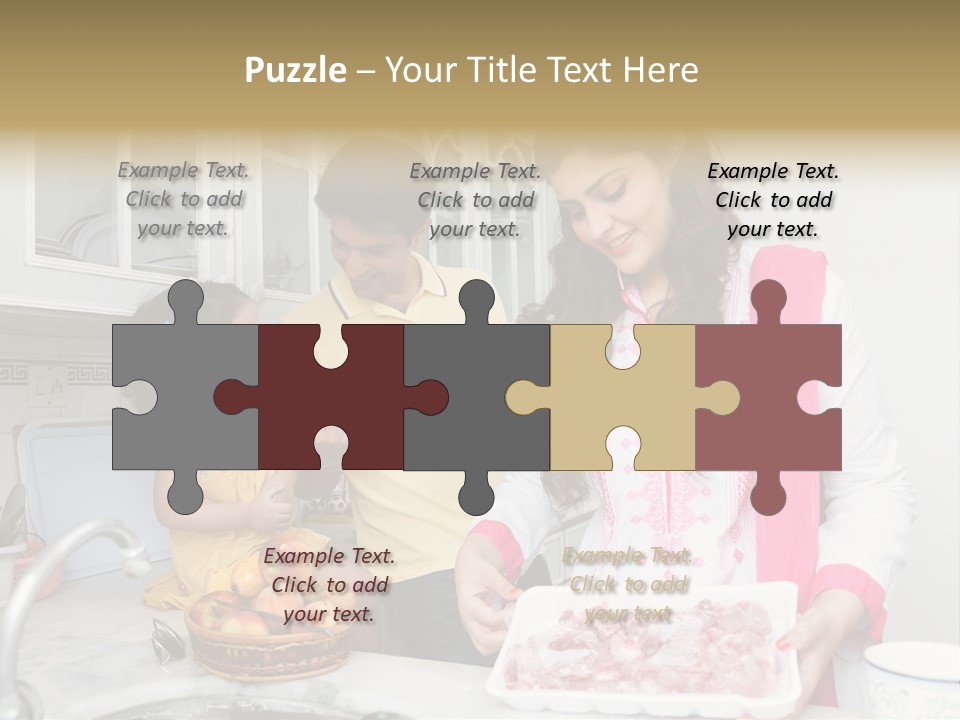 Muslim Family Muslim Girl Homely PowerPoint Template