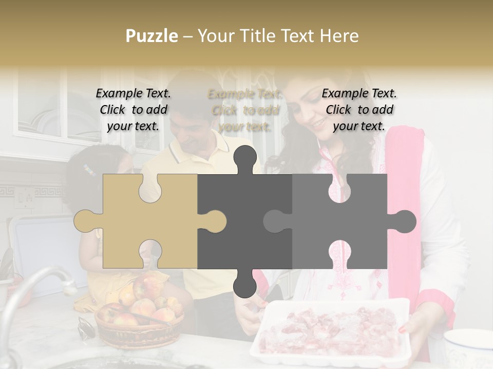 Muslim Family Muslim Girl Homely PowerPoint Template