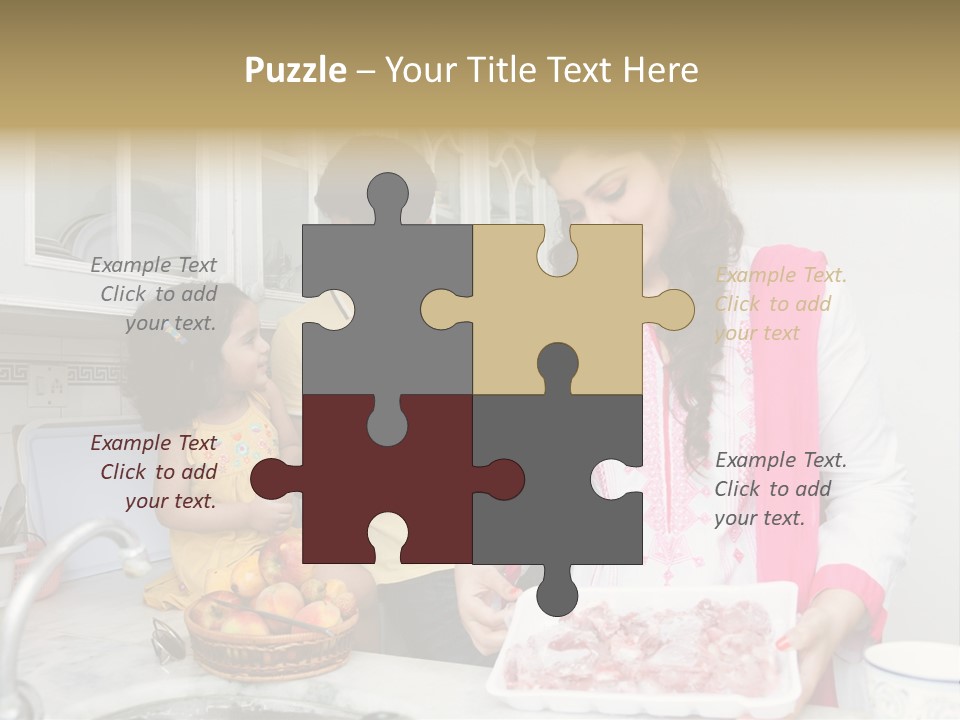 Muslim Family Muslim Girl Homely PowerPoint Template