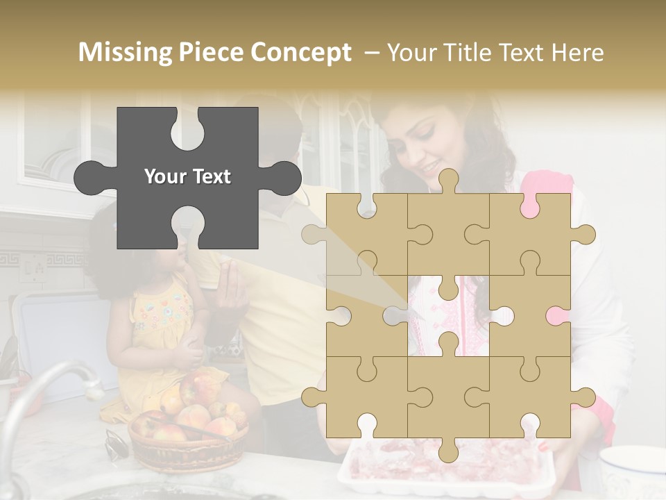 Muslim Family Muslim Girl Homely PowerPoint Template