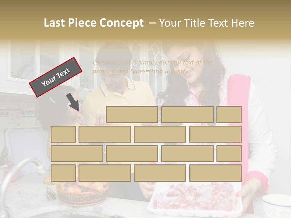 Muslim Family Muslim Girl Homely PowerPoint Template