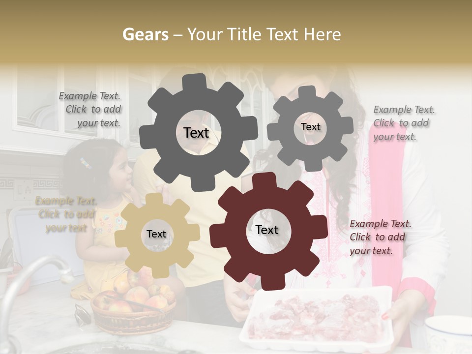 Muslim Family Muslim Girl Homely PowerPoint Template