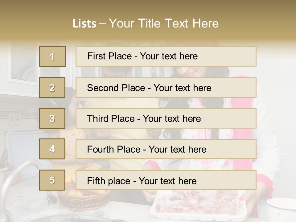 Muslim Family Muslim Girl Homely PowerPoint Template