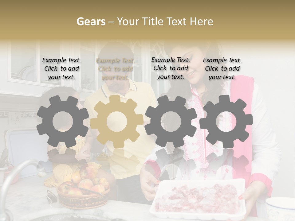 Muslim Family Muslim Girl Homely PowerPoint Template