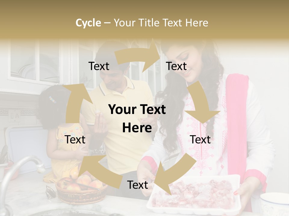 Muslim Family Muslim Girl Homely PowerPoint Template