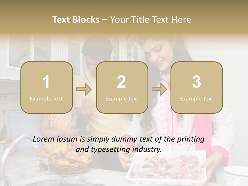 Muslim Family Muslim Girl Homely PowerPoint Template