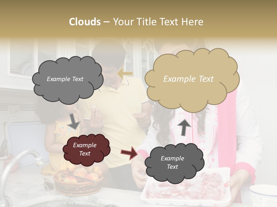 Muslim Family Muslim Girl Homely PowerPoint Template