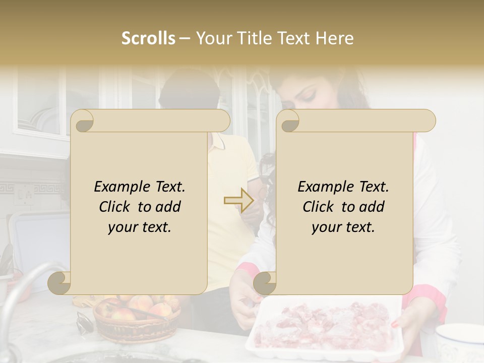 Muslim Family Muslim Girl Homely PowerPoint Template