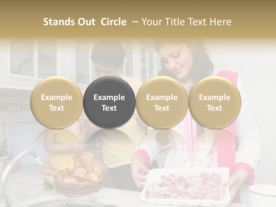 Muslim Family Muslim Girl Homely PowerPoint Template