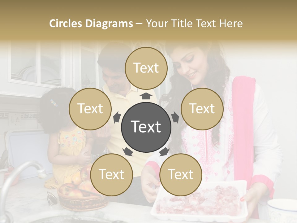 Muslim Family Muslim Girl Homely PowerPoint Template