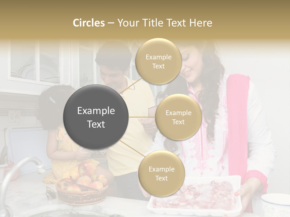 Muslim Family Muslim Girl Homely PowerPoint Template