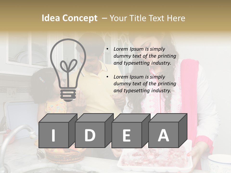 Muslim Family Muslim Girl Homely PowerPoint Template