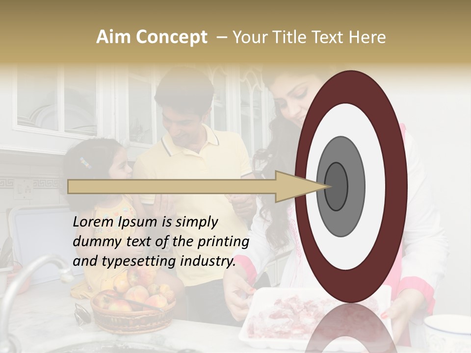 Muslim Family Muslim Girl Homely PowerPoint Template