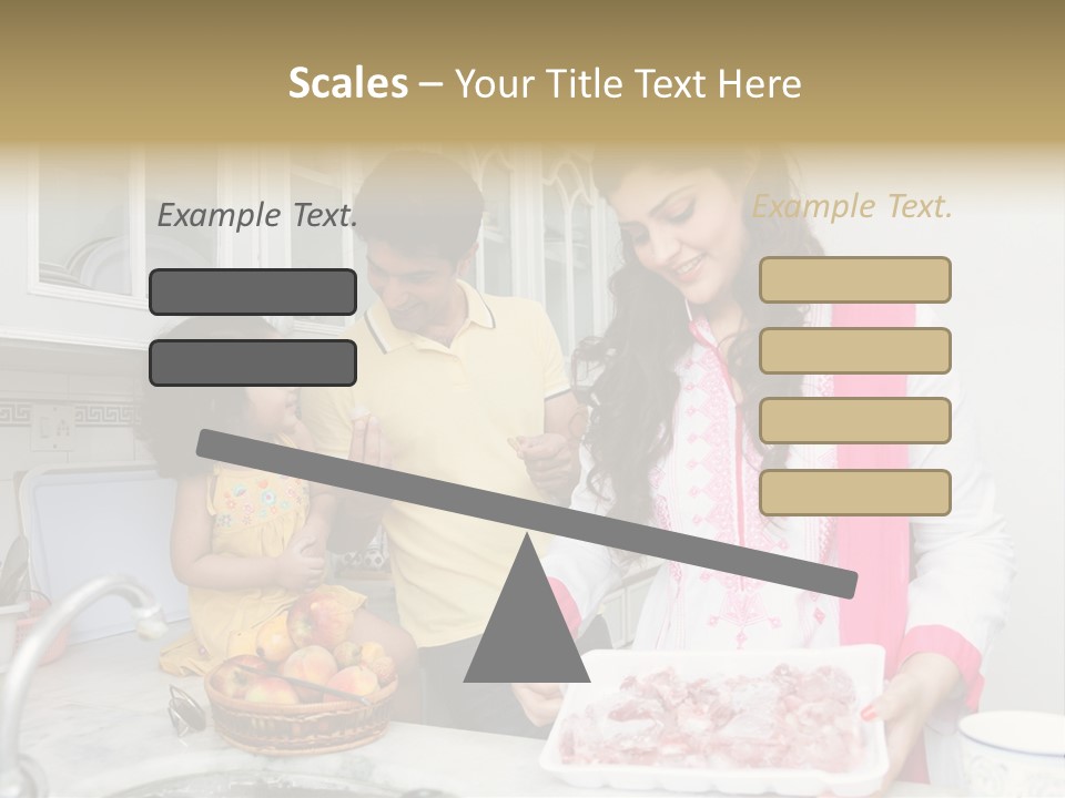 Muslim Family Muslim Girl Homely PowerPoint Template