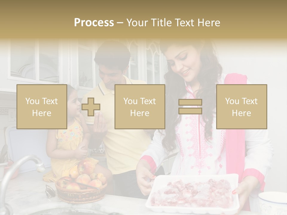 Muslim Family Muslim Girl Homely PowerPoint Template