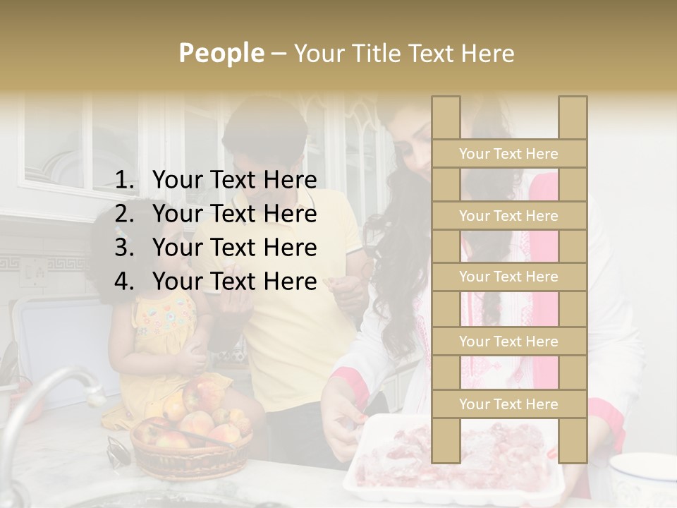 Muslim Family Muslim Girl Homely PowerPoint Template