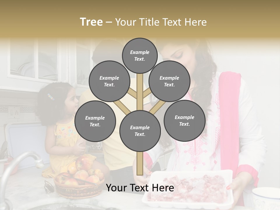 Muslim Family Muslim Girl Homely PowerPoint Template