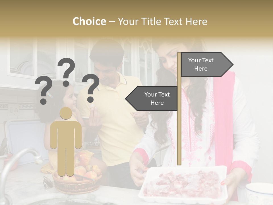 Muslim Family Muslim Girl Homely PowerPoint Template