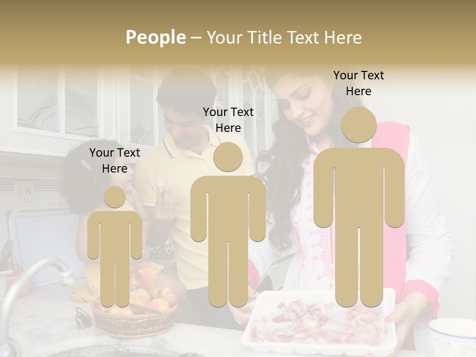 Muslim Family Muslim Girl Homely PowerPoint Template