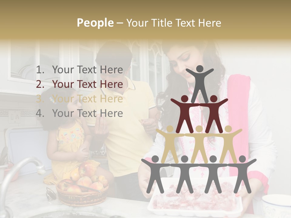 Muslim Family Muslim Girl Homely PowerPoint Template