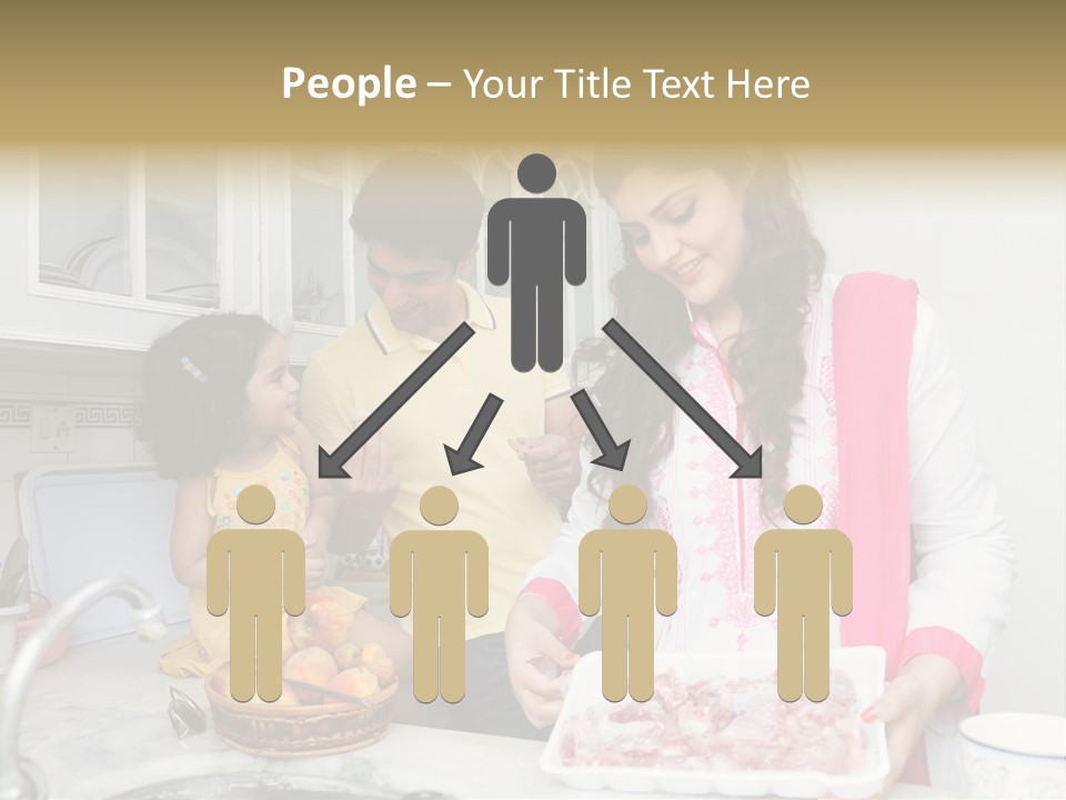 Muslim Family Muslim Girl Homely PowerPoint Template