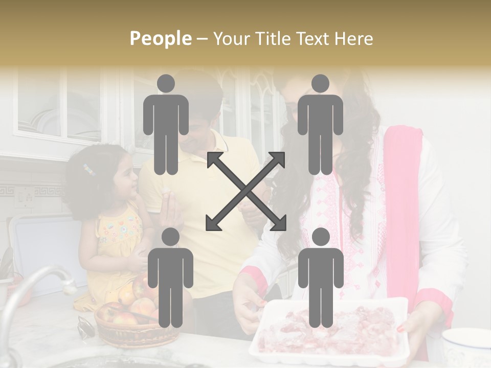 Muslim Family Muslim Girl Homely PowerPoint Template