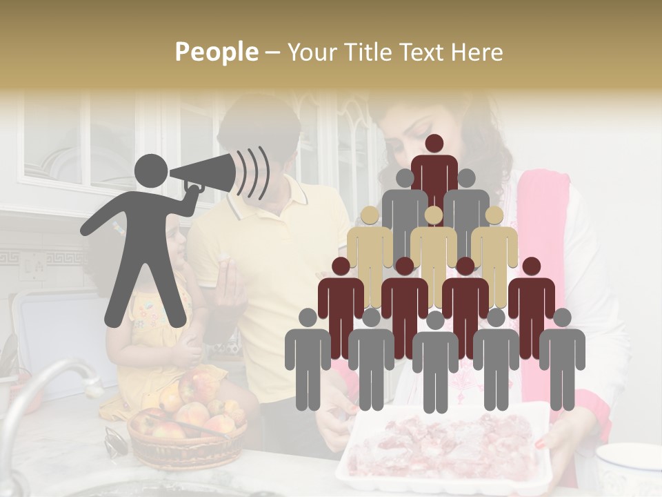 Muslim Family Muslim Girl Homely PowerPoint Template