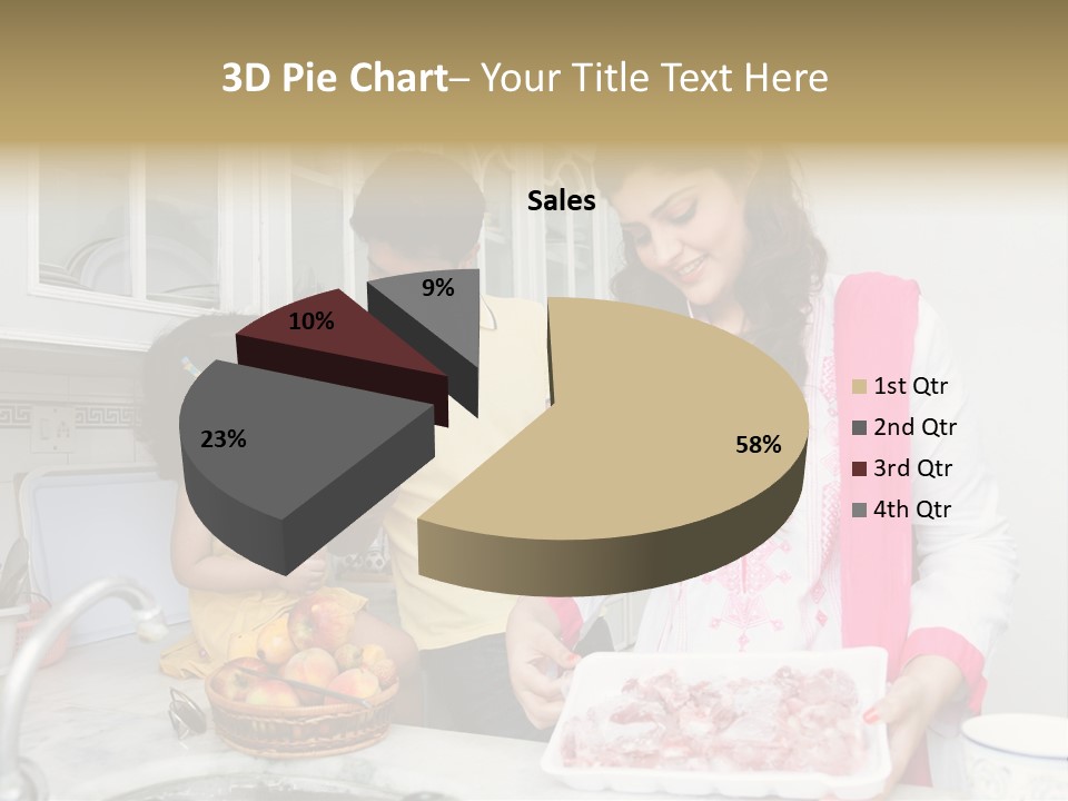 Muslim Family Muslim Girl Homely PowerPoint Template
