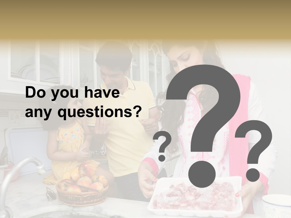 Muslim Family Muslim Girl Homely PowerPoint Template