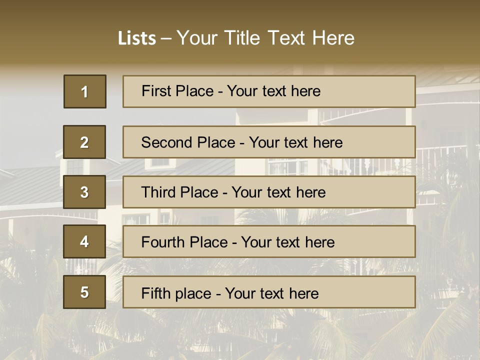 Building Florida Keys December PowerPoint Template