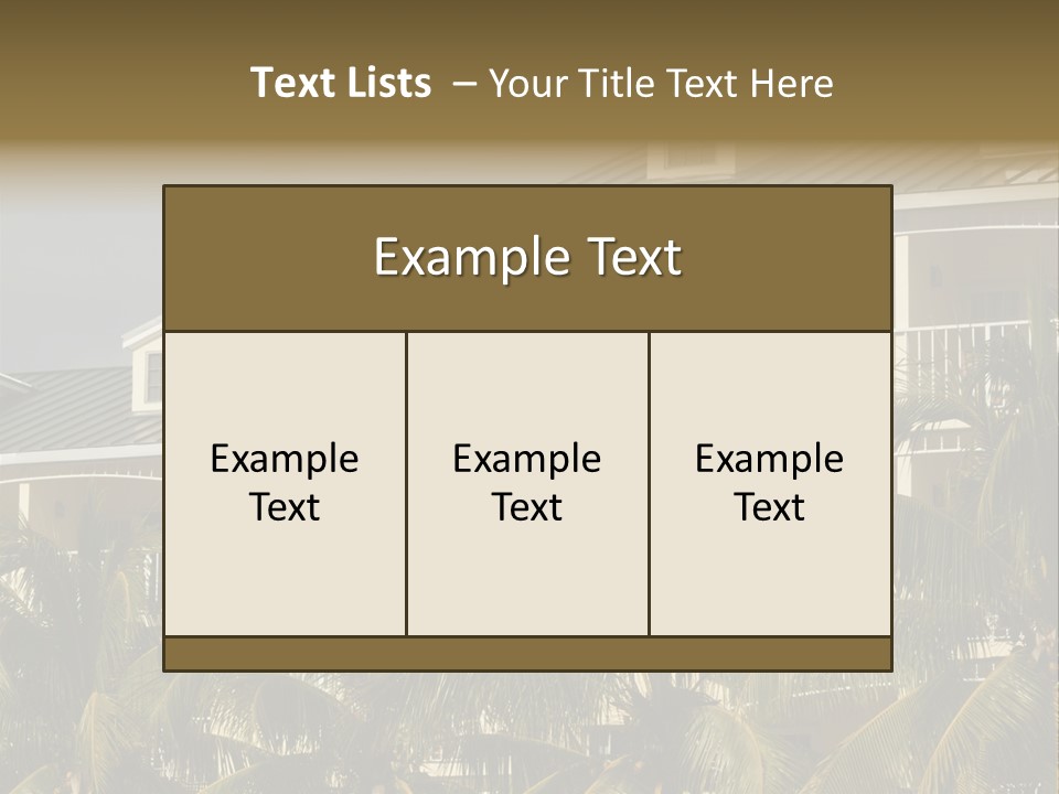 Building Florida Keys December PowerPoint Template
