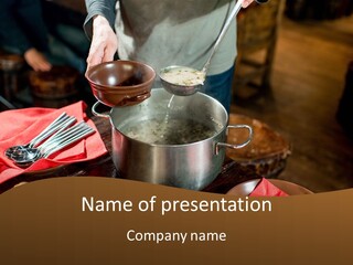 Kitchen Metal Cooking PowerPoint Template