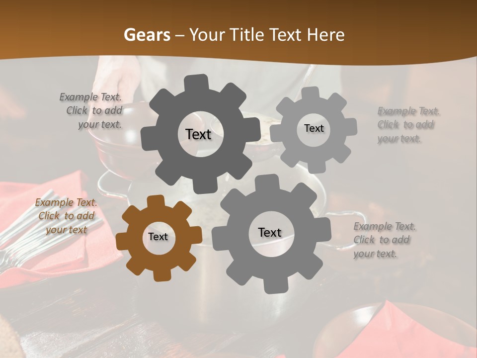 Kitchen Metal Cooking PowerPoint Template