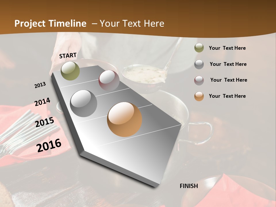 Kitchen Metal Cooking PowerPoint Template