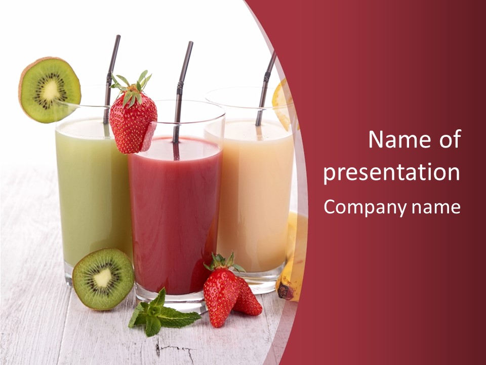 Dessert Mixed Glass PowerPoint Template