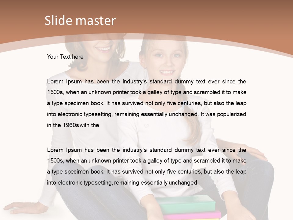 Sportive Head Jeans PowerPoint Template