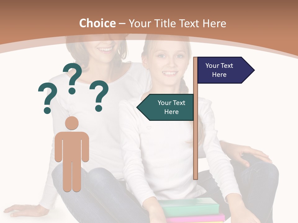 Sportive Head Jeans PowerPoint Template