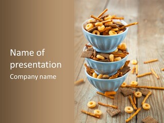 Salty Crunchy Wooden Table PowerPoint Template