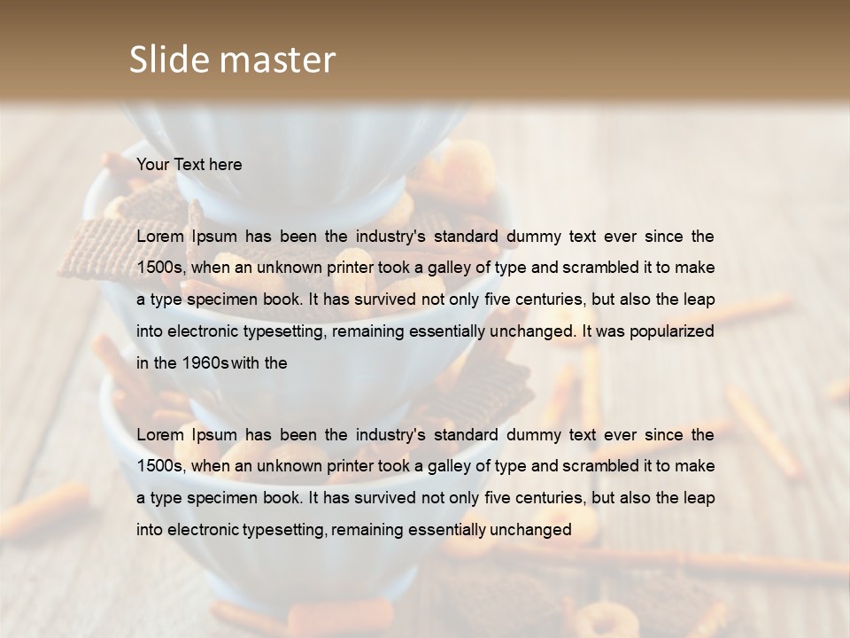 Salty Crunchy Wooden Table PowerPoint Template
